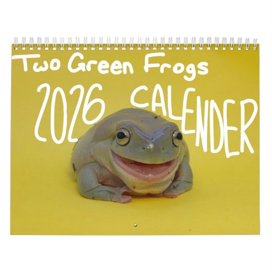 Twee Groene Kikkers' 2026 Agenda Kalender (Hoes)