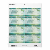 Twee groene lantaarns "Zegen" Etiket (Full Sheet)