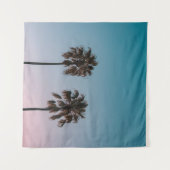 TWEE GROENE PALMBOMEN WANDKLEED (Voorkant (horizontaal))