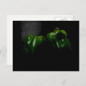 Twee groene paprika pccna briefkaart (Voorkant / Achterkant)