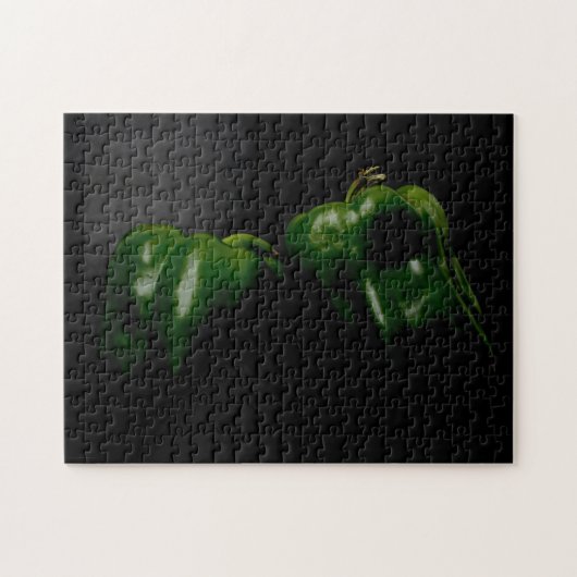 Twee groene paprika's 11x14 252pc jpm legpuzzel (Horizontaal)