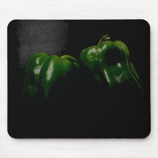 Twee groene paprika's mpcna muismat (Voorkant)