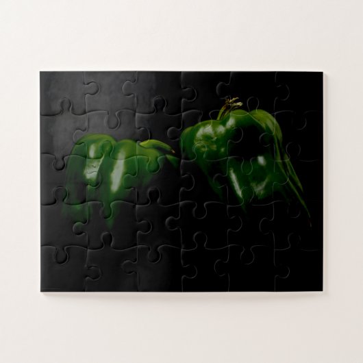 Twee Groene Peppers 11x14 30pc jpcnm Legpuzzel (Horizontaal)