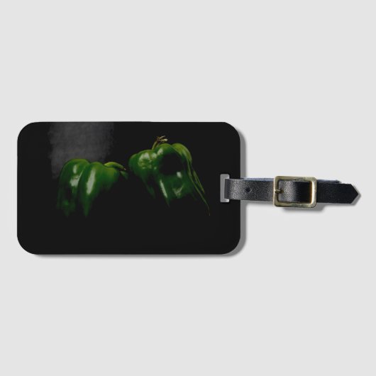 Twee Groene Peppers bc ltcnm Bagagelabel (Voorkant (horizontaal))