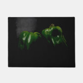 Twee Groene Peppers dmcnm Deurmat (Voorkant)