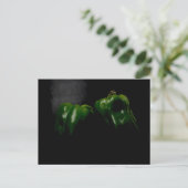 Twee Groene Peppers pccnm Briefkaart (Staand voorkant)