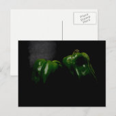 Twee Groene Peppers pccnm Briefkaart (Voorkant / Achterkant)