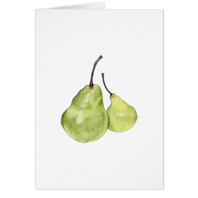Twee groene peren-kaarten (Voorkant)