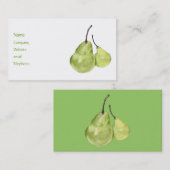 Twee groene peren-profielkaart visitekaartje (Voorkant / Achterkant)