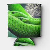 Twee groene slangen blikjeskoeler (Voorkant)