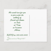 Twee groene varens onze trouwkaarten ansichtkaarte uitnodiging briefkaart (Achterkant)