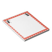 Twee groene zwarte reuzen rode witte spelgrens notitieblok (Schuin)