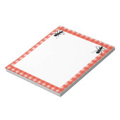 Twee groene zwarte reuzen rode witte spelgrens notitieblok (Linkerzijde)