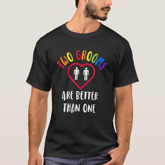 Twee groepen zijn beter dan één geëngageerde LGBT- T-shirt (Voorkant)