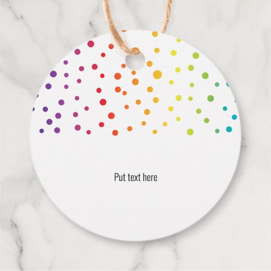 Twee groeten en confetti Dank je homohuwelijk Bedankjes Labels (Achterkant)