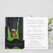 Twee Grooms Aangepast homohuwelijk uitgenodigd (bi Kaart (Staand voorkant)