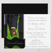 Twee Grooms Aangepast homohuwelijk uitgenodigd (bi Kaart (Voorkant / Achterkant)