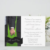 Twee Grooms - Aangepaste weddenschappen Kaart (Staand voorkant)