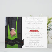 Twee Grooms Aangepaste Weg Weddenschappen Uitnodig Kaart (Staand voorkant)