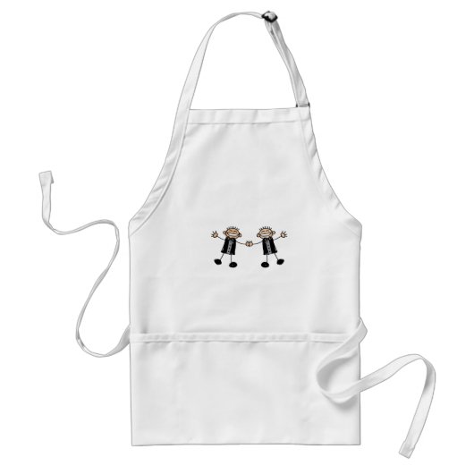 Twee Grooms Dancing Happy Standaard Schort (Voorkant)