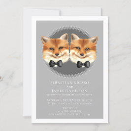 Twee Grooms Fox Thégay Wedding Aankondiging