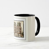 Twee Grooms Gay Ananas Tiki Hoofd Retro Bruiloft Mok (Voorkant rechts)