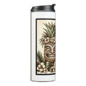 Twee Grooms Gay Ananas Tiki Hoofd Retro Bruiloft Thermosbeker (Gedraaid links)