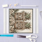 Twee Grooms Gay Ananas Tiki Hoofd Retro Bruiloft Tissuepapier (Craft)