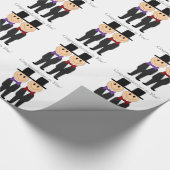 Twee Grooms Gay bruiloft Giftwrap Cadeaupapier (Hoek)