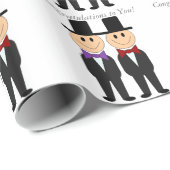 Twee Grooms Gay bruiloft Giftwrap Cadeaupapier (Rol Hoek)