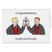 Twee Grooms Gay Male Weddenschappen Gefeliciteerd (Voorkant Horizontaal)