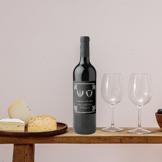 Twee Grooms Gay Tuxedo Wedding Wine Labels Wijn Etiket