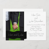 Twee Grooms Gay Wedding Aankondiging (Voorkant / Achterkant)