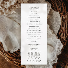 Twee Grooms Kleding Schoenen Gay Wedding Programmakaart