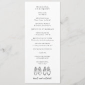 Twee Grooms Kleding Schoenen Gay Wedding Programmakaart (Voorkant)