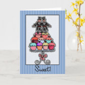 Twee Grooms op Cupcake Stack Kaart (Gele Bloem)