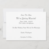 Twee Grooms Rainbow Love Horizontal Save The Date (Achterkant)