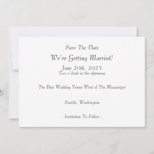 Twee Grooms Rainbow Love Horizontal Save The Date (Achterkant)