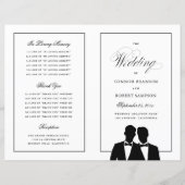 Twee Grooms Silhouettes Bow Stropdas Gay Wedding P (Voorkant)