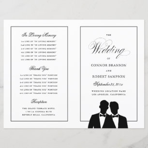 Twee Grooms Silhouettes Bow Stropdas Gay Wedding P