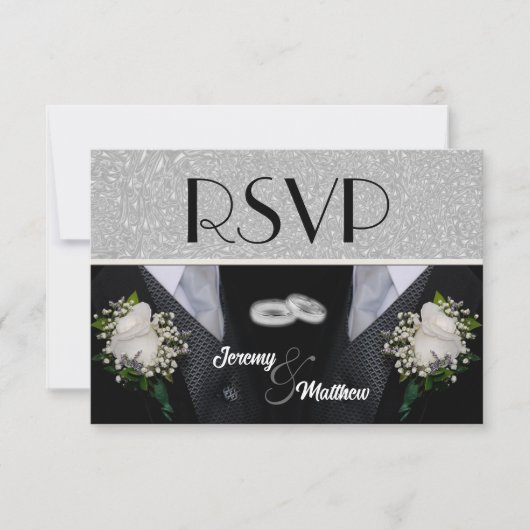 Twee Grooms Wedstrijkstokken RSVP (Voorkant)