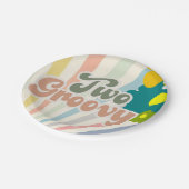 TWEE GROOVY, 2DE BIRTHDAY, SUNSHINE, RAINBOW PAPIEREN BORDJE (Gekanteld)