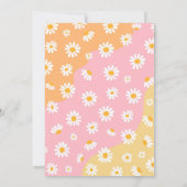 Twee Groovy 2de verjaardag Boho Retro Daisy Inv Kaart (Achterkant)