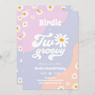 Twee Groovy 2de verjaardag Boho Retro Daisy Kaart