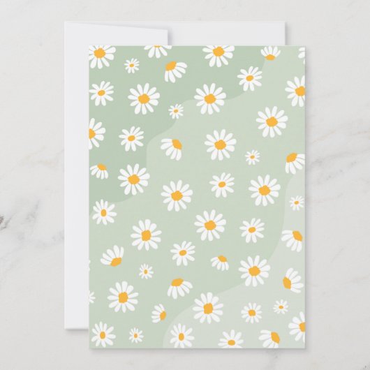 Twee Groovy 2de verjaardag Boho Retro Daisy Kaart (Achterkant)