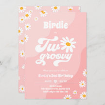 Twee Groovy 2de verjaardag Boho Retro Daisy