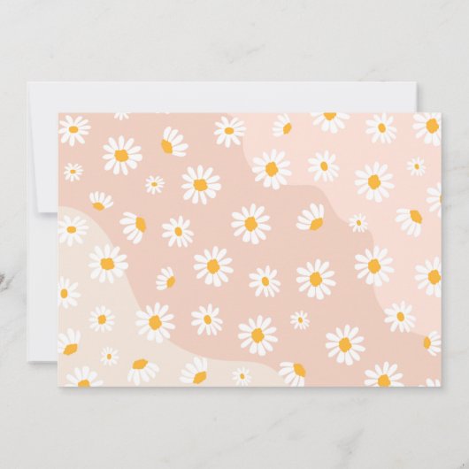 Twee Groovy 2de verjaardag Boho Retro Daisy Kaart (Achterkant)