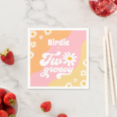 Twee Groovy 2de verjaardag Boho Retro Daisy Servet (Insitu)