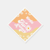 Twee Groovy 2de verjaardag Boho Retro Daisy Servet (Hoek)
