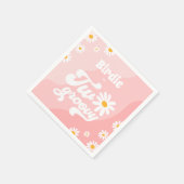 Twee Groovy 2de verjaardag Boho Retro Daisy Servet (Hoek)